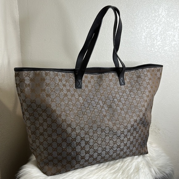 💯Authentic Gucci Large Tote Canvas🍀 - Picture 3 of 17